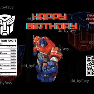 Optimus prime transformers chip bag PNG