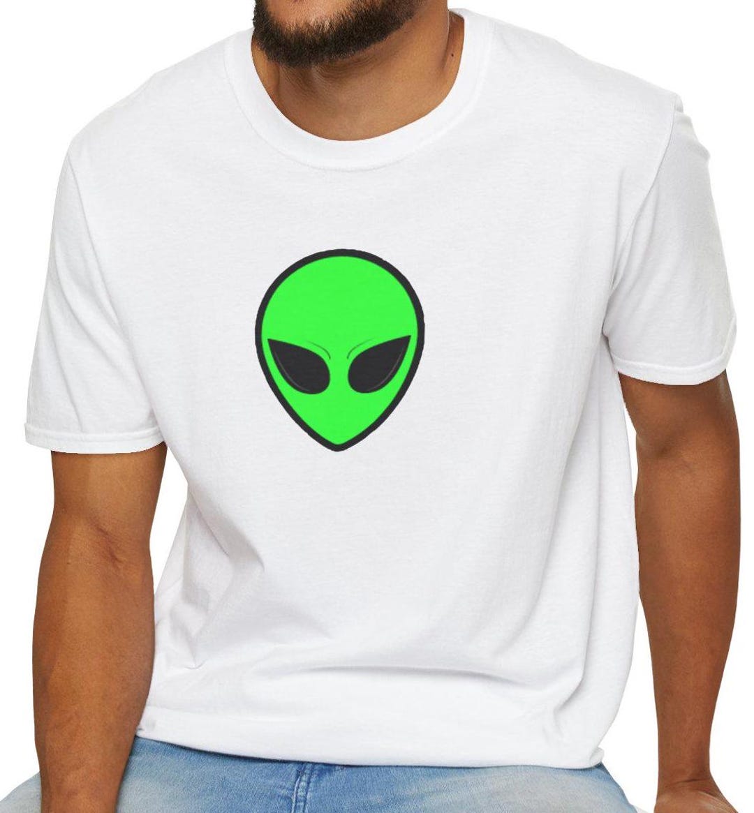 Space Alien Head T-shirt / Tshirt / Tee Shirt - Extraterrestrial / UFO ...
