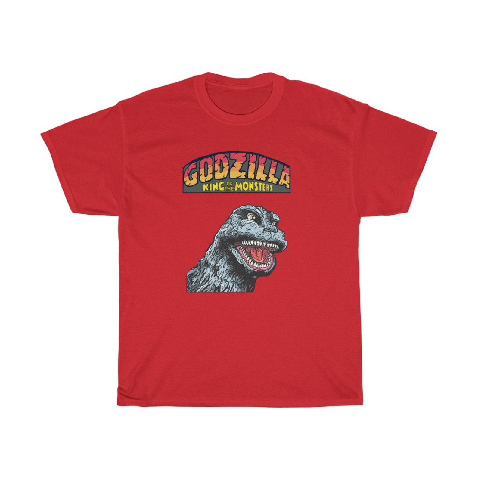 Retro Classic Godzilla Head Tshirt / Tshirt 8 Awesome Etsy