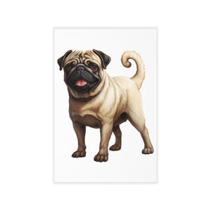 Pug Wall Decal - Cute Home Decor Stickers, Pet Lover Wall Art, Kids Room Decor, Dog-Themed Room Accessories