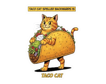 Taco Cat - Calcomanía de vinilo - 4 tamaños