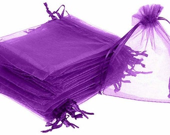 Purple Organza Gift Bags by Organicguru 10 sizes Luxury Jewellery Pouch XMAS Wedding Party Halloween Candy Favour