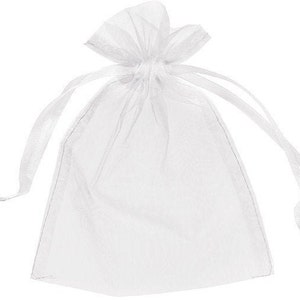 White Organza Gift Bags by Organicguru 10 sizes Luxury Jewellery Pouch XMAS Wedding Party Birthday Halloween Candy Favour