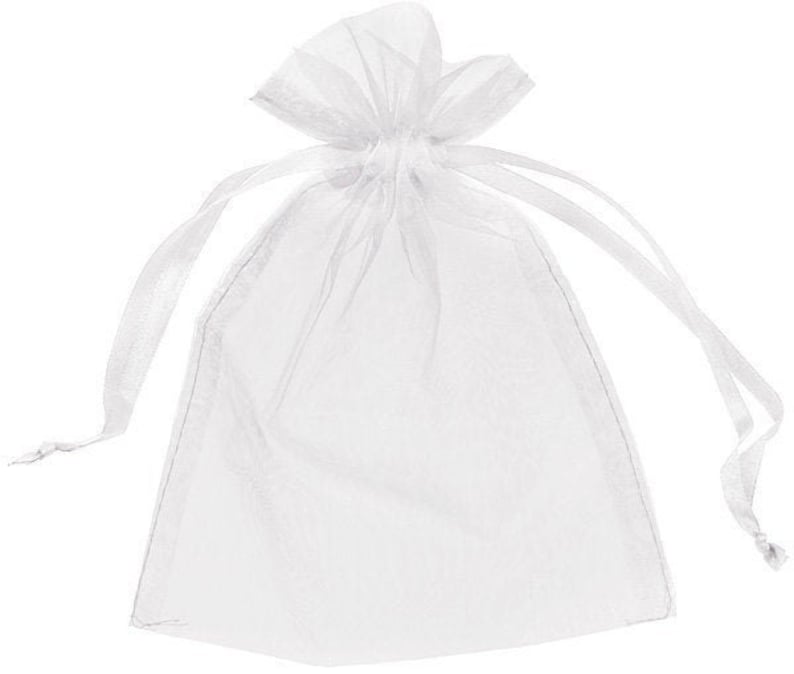 White Organza Gift Bags by Organicguru 10 sizes Luxury Jewellery Pouch XMAS Wedding Party Birthday Halloween Candy Favour image 1