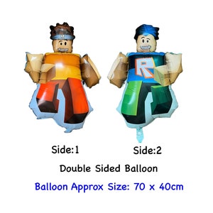 Brand New Roblox Boy Character 70CM Double Sided Foil Balloon Kids Birthday Party Deco