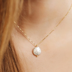 Baroque Pearl Necklace, Irregular Pearl Necklace, Bridesmaid Gifts, Layered Necklace, Pearl Jewelry, Everyday Necklace,Valentine&#39;s Day Gifts