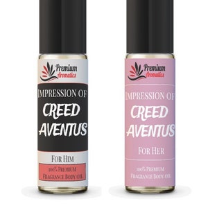 Creed Aventus Type Impression Pure Fragrance Body Oil for Men and Women - Travel size Roll On
