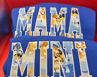 Camiseta Bluey Mama, regalo para mamá, sudadera linda para mamá, regalo del Día de la Madre, regalo para mamá primeriza, sudadera cómoda para mamá, atuendo para la vida de mamá - Blue sleepytime