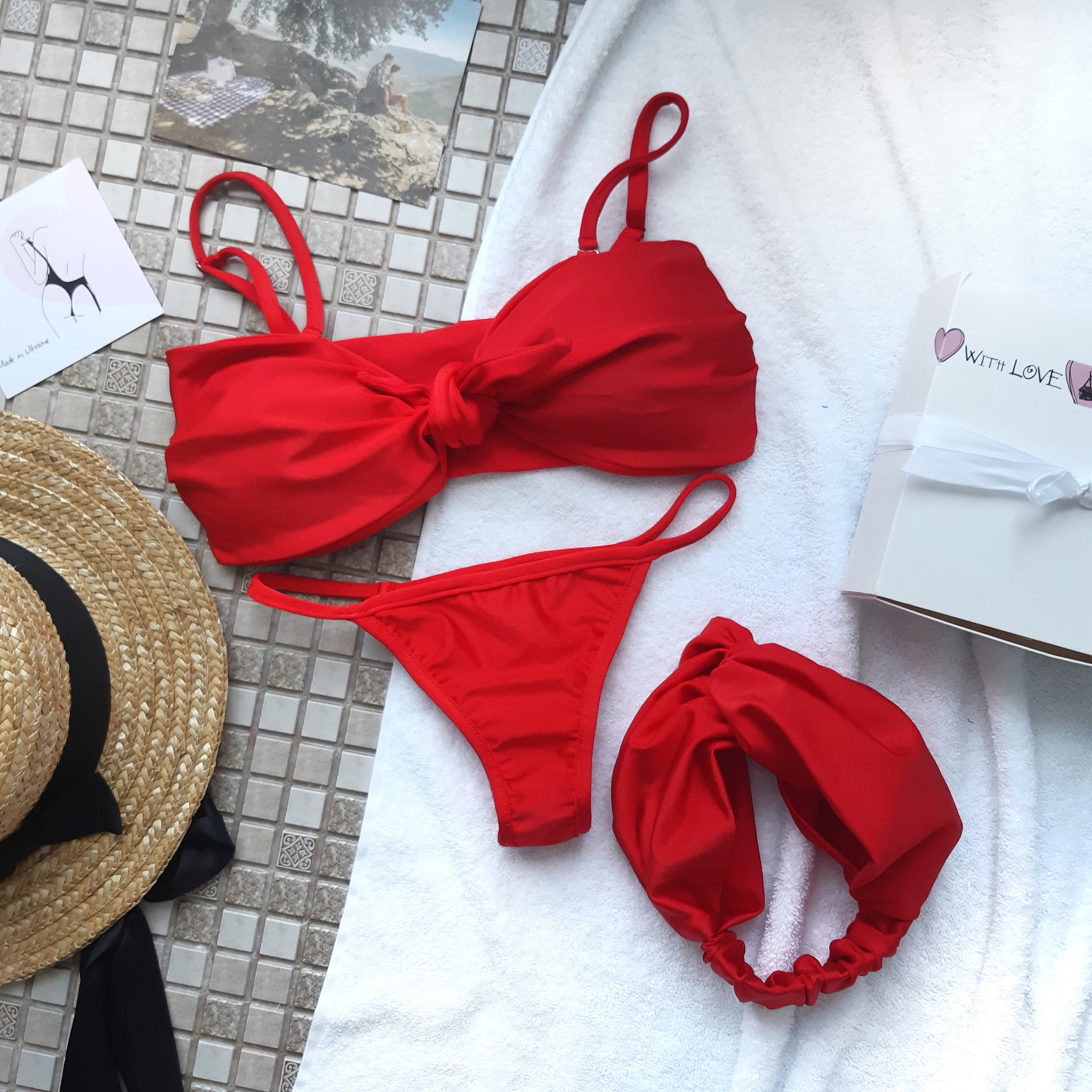 Bandeau top Sexy microkini Two pieces swimming suit for Etsy