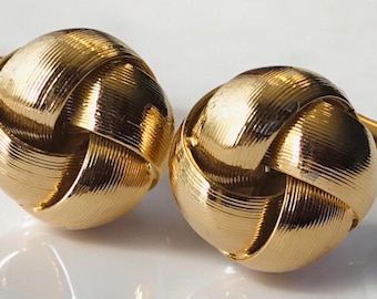 Timeless Design Vintage Cuff Links, Gold Tone Four Band Forever Knots, Luck in Love Classic Style, Formalwear Tuxedo Shirt Retro Accessory