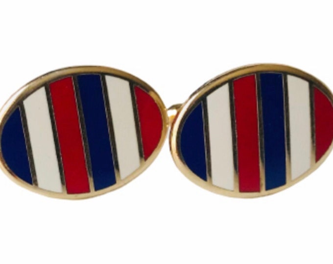 Red White and Blue Vintage Cufflinks Get Your Independence Day Style On