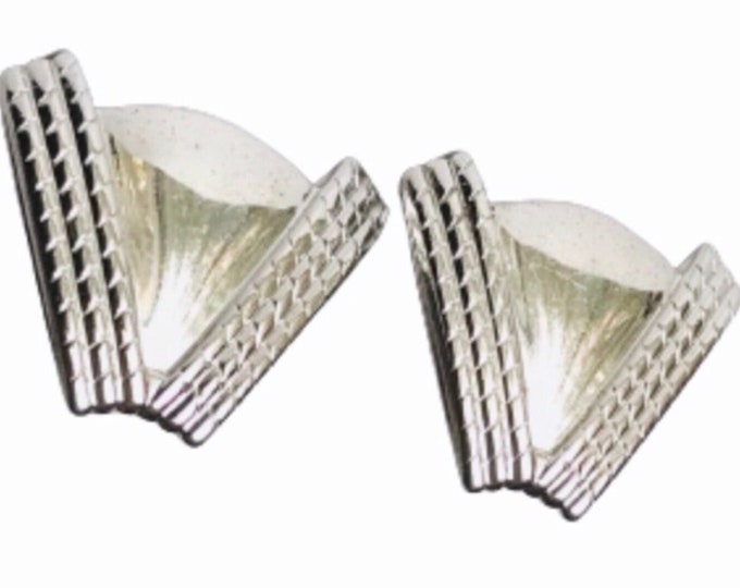 Mid Century Modern Silvertone Vintage Cufflinks by Anson