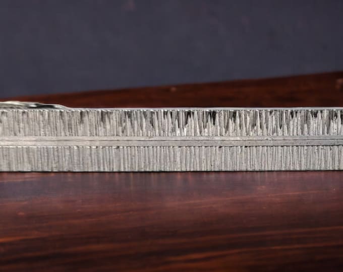 Silvertone Mid Century Tie Clip: Florentine Finish Accessory