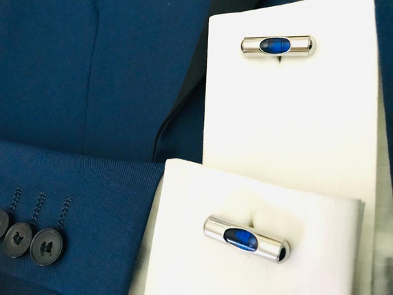 Vintage Silvertone Level Cufflinks: Working Novel… - image 3