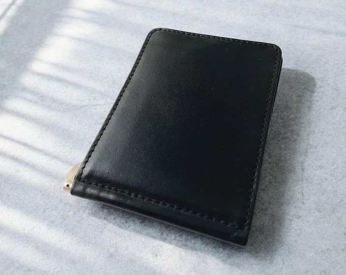 Pre-owned Like New Black Leather Card Holder Wallet, Eddie Bauer Soft Leather, Billfold Money Holder ID Case