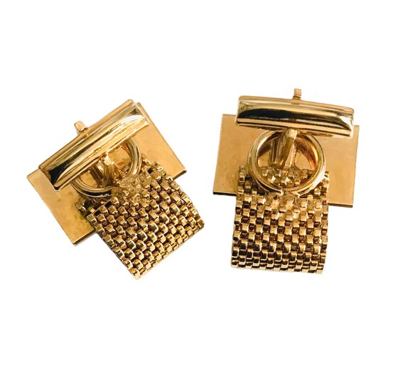 Midcentury Modern, Gold-tone Rectangular Wrap Cuf… - image 2