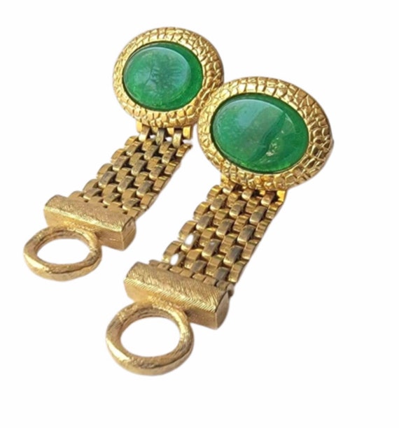 Wrap Chain Vintage Cufflinks, Late Mid Century Cu… - image 2