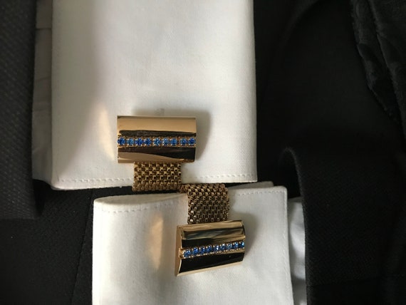 Midcentury Modern, Gold-tone Rectangular Wrap Cuf… - image 5