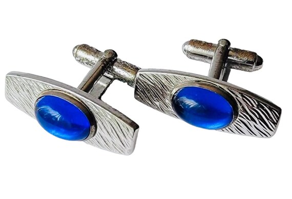 Classic 1950s Cufflinks, Mid Century Modern Minim… - image 1