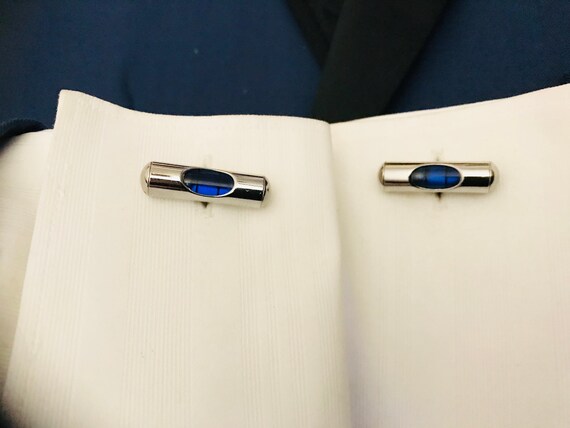Vintage Silvertone Level Cufflinks: Working Novel… - image 7