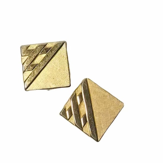 Vintage Gold-tone Cufflinks Mid Century - image 2