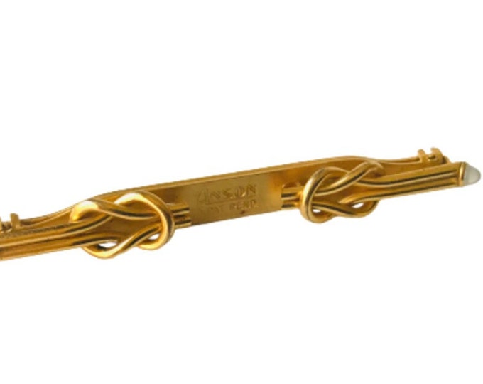 Vintage Tie Clip Over The Moon FOREVER with Forever Knots for Your Groom