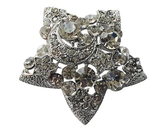 Rock Star Pin Brooch, Vintage 1980s Bling Great Lapel Pin or Brooch, Hat Embellishment, Great Gift