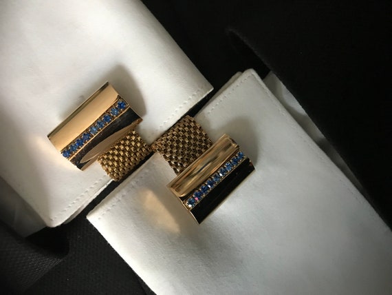 Midcentury Modern, Gold-tone Rectangular Wrap Cuf… - image 7