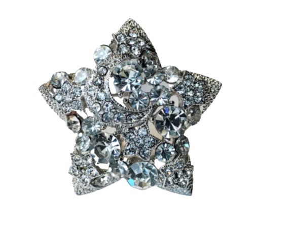 Rock Star Pin Vintage 1980s Bling Great Lapel Pin… - image 5