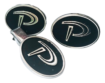 Vintage Monogram Gift, Monogram P Cufflink Tie Clip Set, Black Silver-tone Oval Mid Century Cufflinks, Peter, Paul, Pat, Personalized Gift
