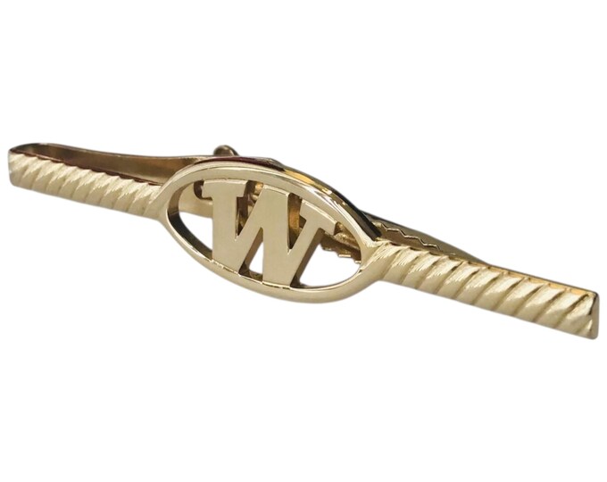 Fetching Gold-tone Monogram “W” Tie Clip