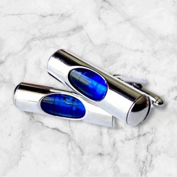 Vintage Silvertone Level Cufflinks: Working Novel… - image 8