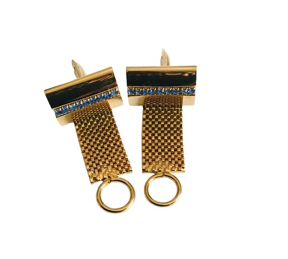 Midcentury Modern, Gold-tone Rectangular Wrap Cuf… - image 4