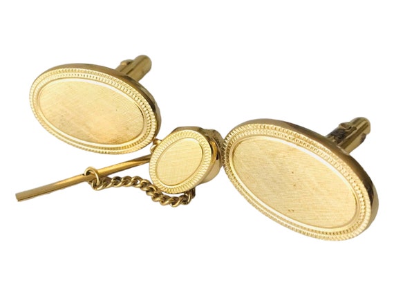 Mid Century Classic Vintage Cufflinks and Tie Pin… - image 8