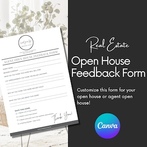 Transaction Coordinator Open House Feedback Form Broker Feedback Seller | Canva