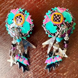Vintage Lunch at the Ritz “Native Nachos” 90s earrings