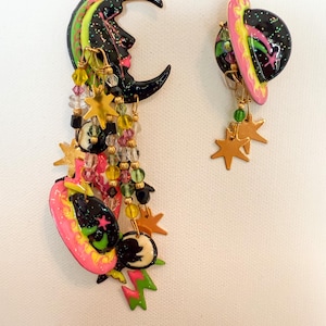 Rare  Vintage Lunch at the Ritz Celestial Earrings