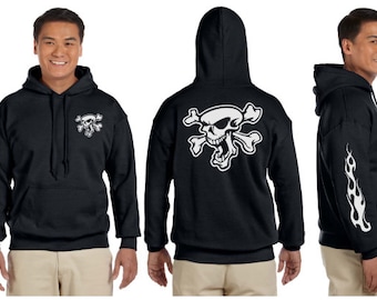 Screaming Skull Pullover Hoodie - Reflective Silver
