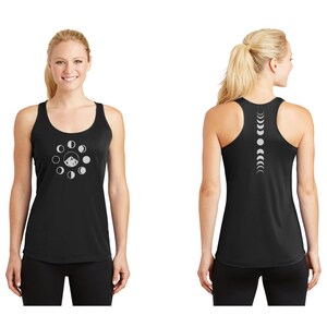 Moon Phases Racerback Tank - Reflective Silver