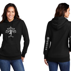 Yoga Tree Ladies Pullover Hoodie - Reflective Silver