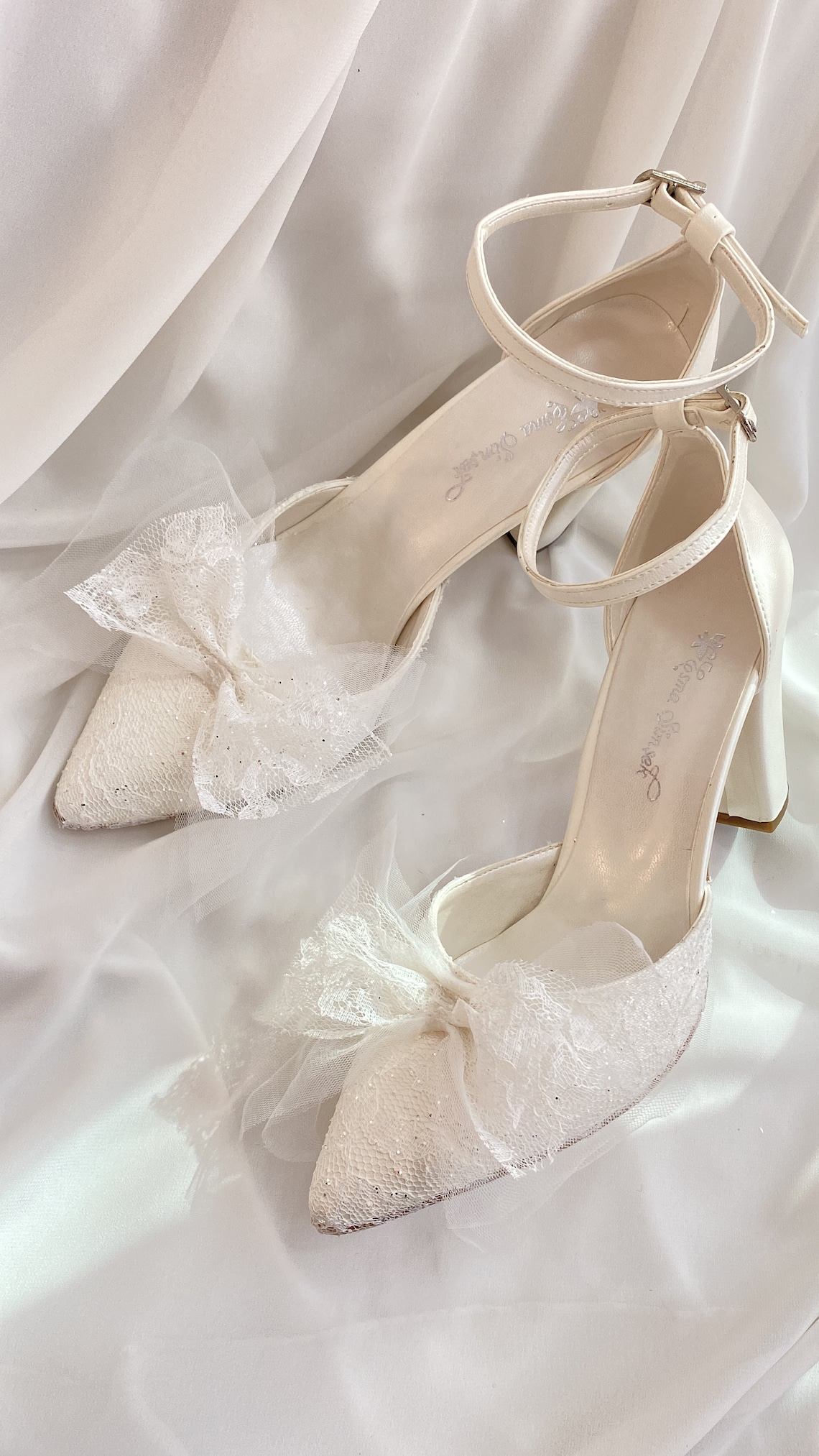 block heel bridal shoes