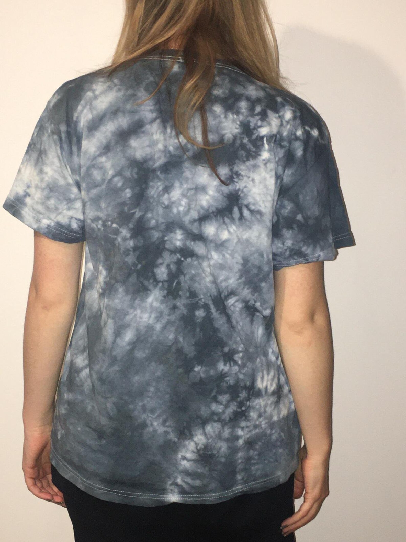 Acid wash TShirt Black/Navy Tie Dye/acid wash Tee Handmade Etsy