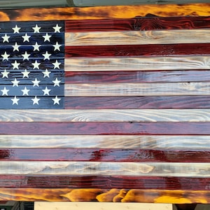 American Flag (3 sizes) | Wooden | Rustic | Americana Decor | USA | Stars and Stripes | Patriotic | Old Glory
