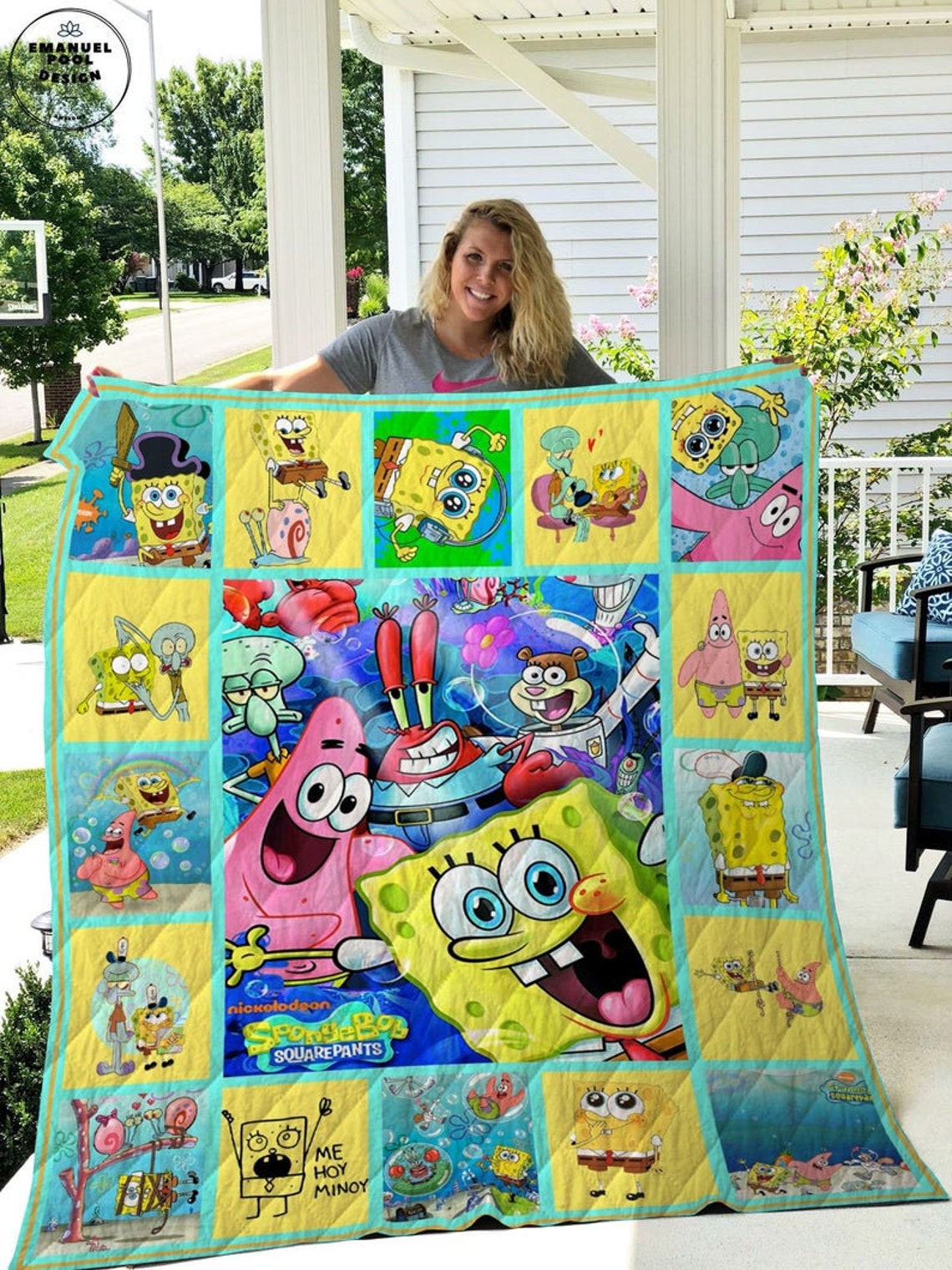 Spongebob Squarepants Blanket Spongebob Blanket Spongebob Etsy