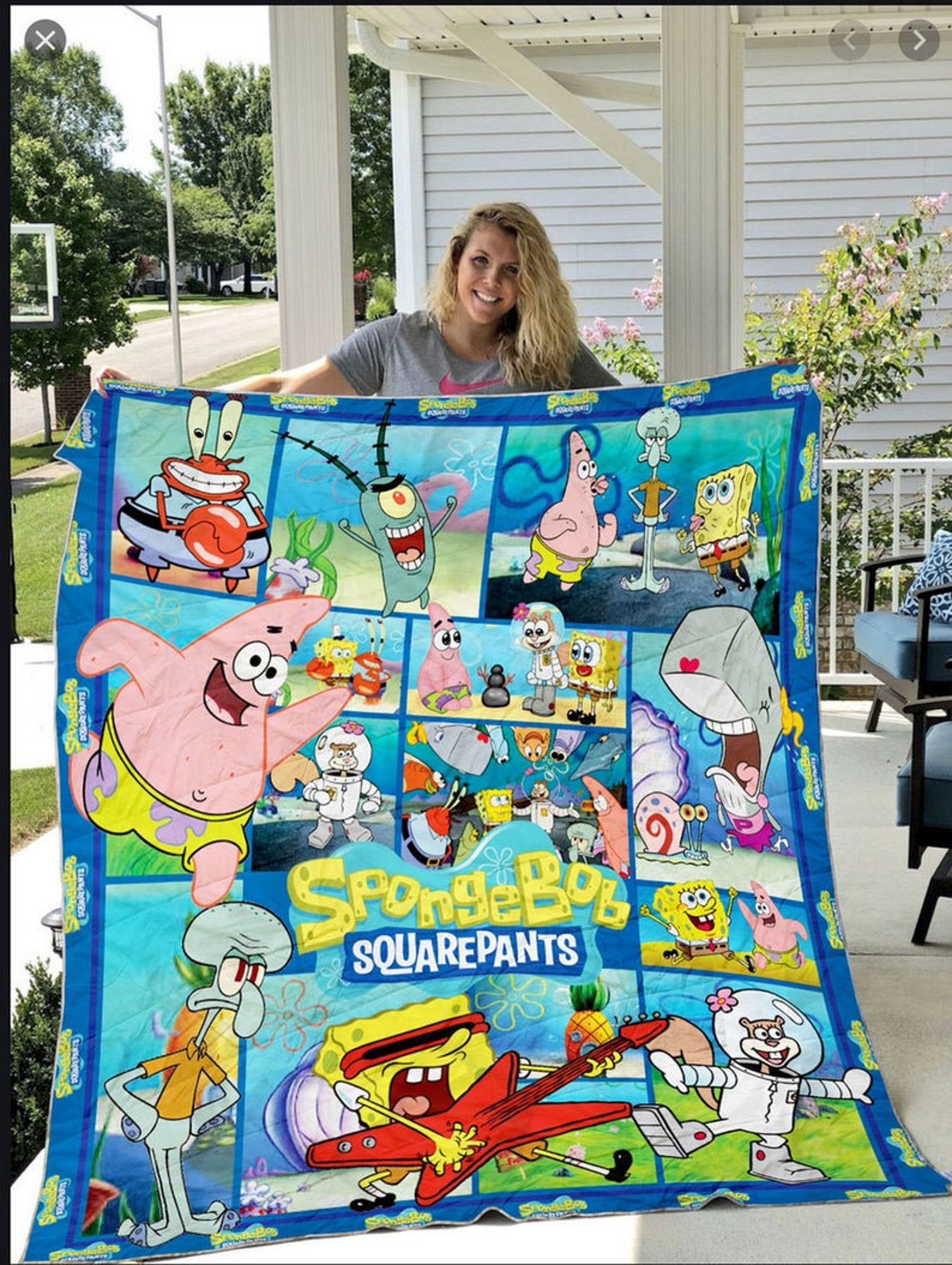 Spongebob Squarepants Blanket Spongebob Blanket Spongebob Etsy