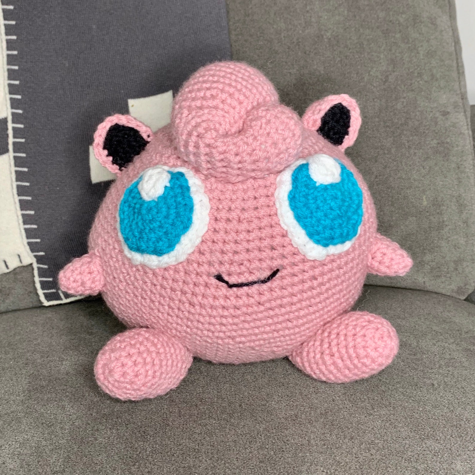 Jigglypuff Crochet Large Pokemon Plush Stuffed Animal - Etsy