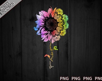 Rainbow Sunflower Etsy
