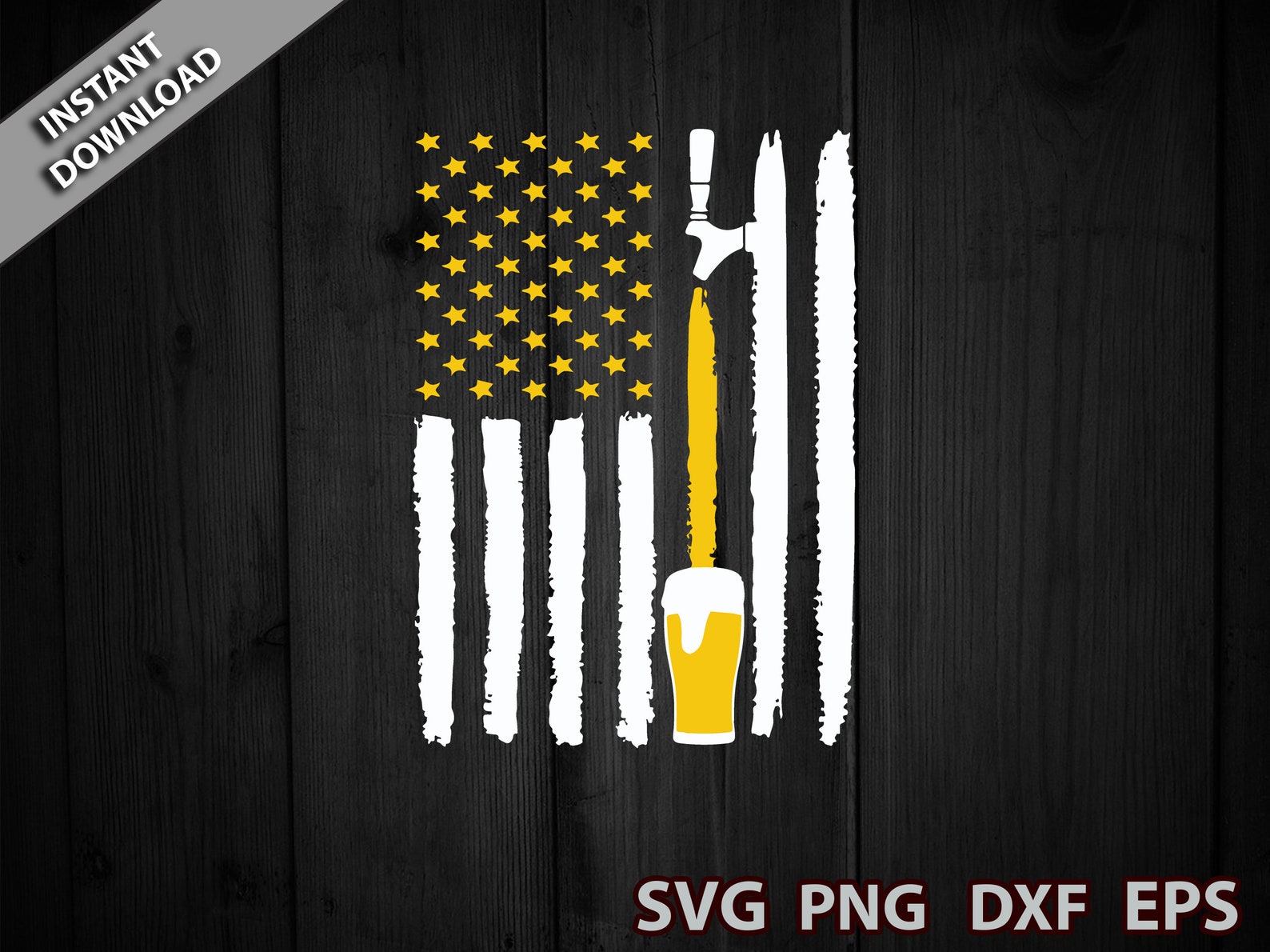 Craft Beer American Flag Usa Svg 4th Of July Brewery Svg Etsy