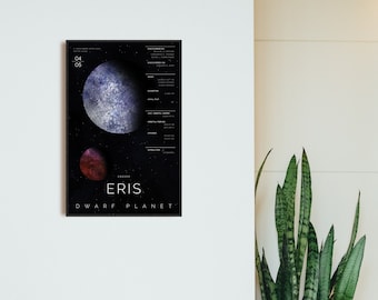 Dwarf Planet Eris / Printable Science Poster / Astronomy Art / Planets / Kids Art / Classroom Resource / Teacher Resource