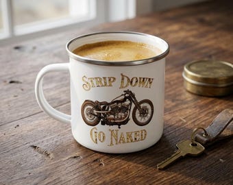 Enamel Coffee Vintage White 12oz Enamel Mug Camping Cup Outdoor Camping mug Utensils for Motorcycle cup enthusiast Gear